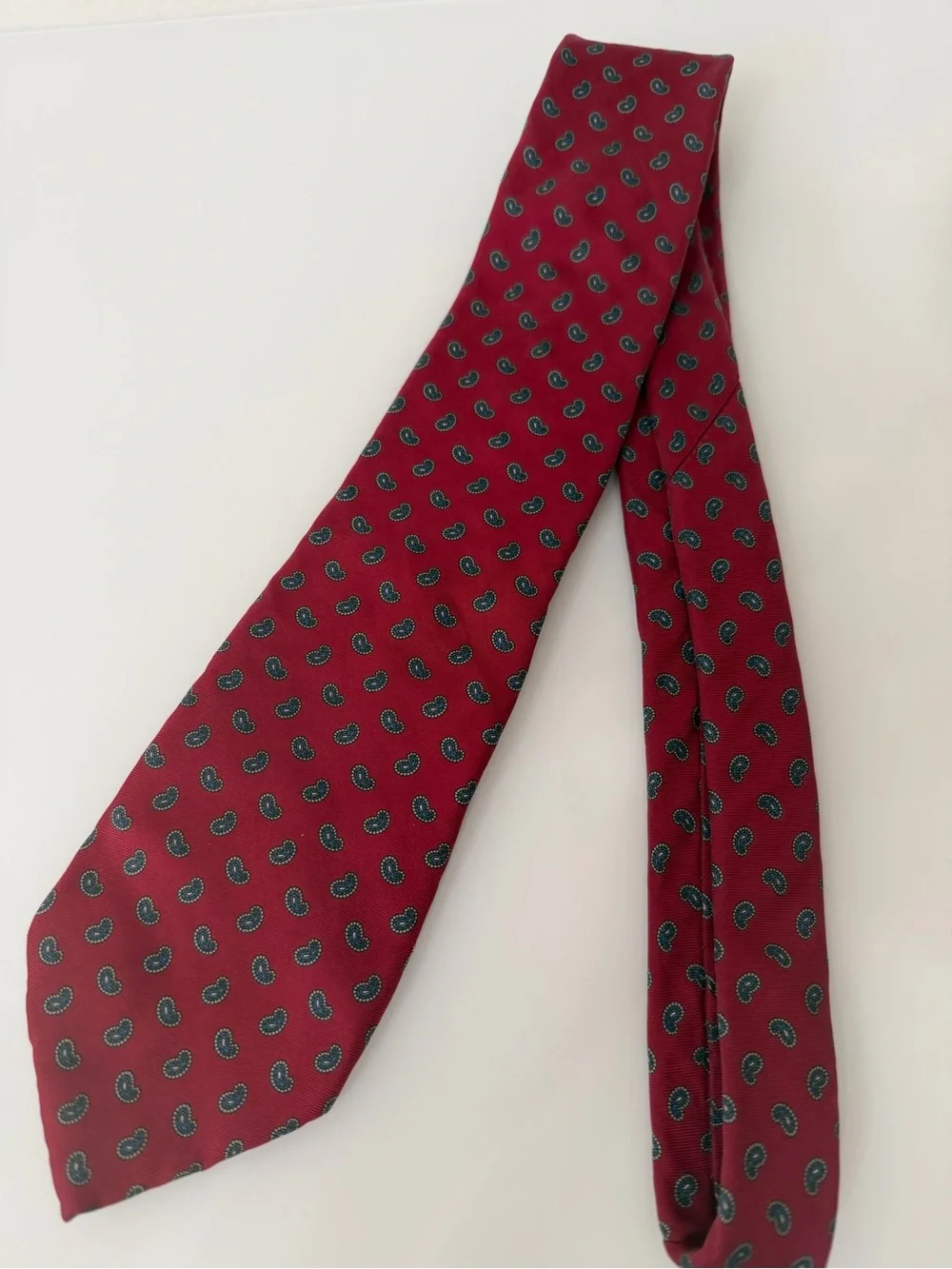 Christian Dior Monsieur Red Silk Tie Made in USA